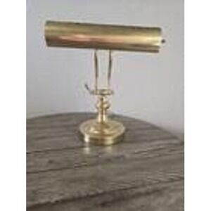 Vintage Bankers Desk Lamp Brass Adjustable Light Office Piano Library READ